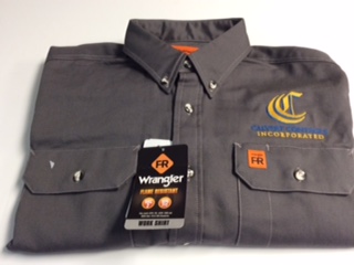 Embroidered fire-resistant work shirt