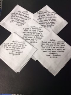 Embroidered handkerchiefs